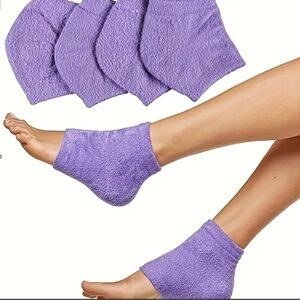 Lavender Gel-Lines Heel Socks